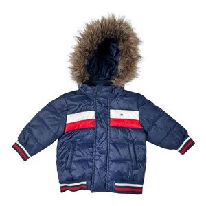 Tommy Hilfiger Baby 12M Puffer Jacket Down Feathers Hooded Winter